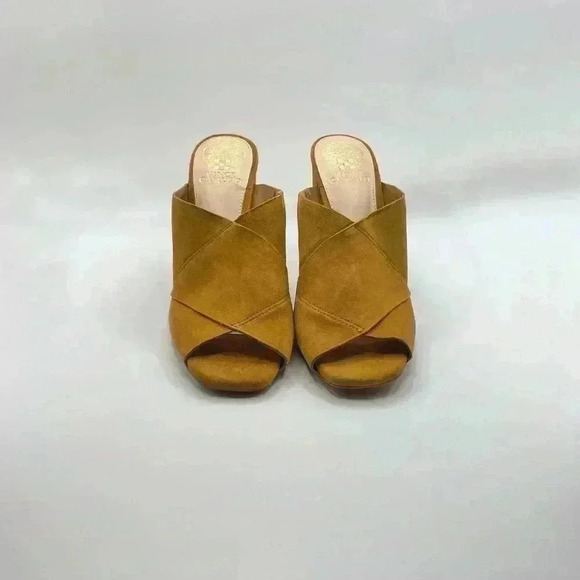 COPY - 🧡PRE-LOVED🧡VINCE CAMUTO🧡GINGER COLORS SUEDE MULES🧡SIZE 9 - Picture 11 of 12